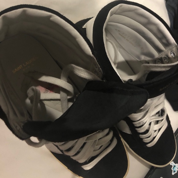 saint laurent high top sneakers eu 37 // 7.5 us - Picture 6 of 7